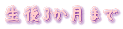 生後3か月まで